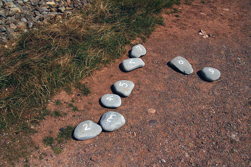 Piedras con números