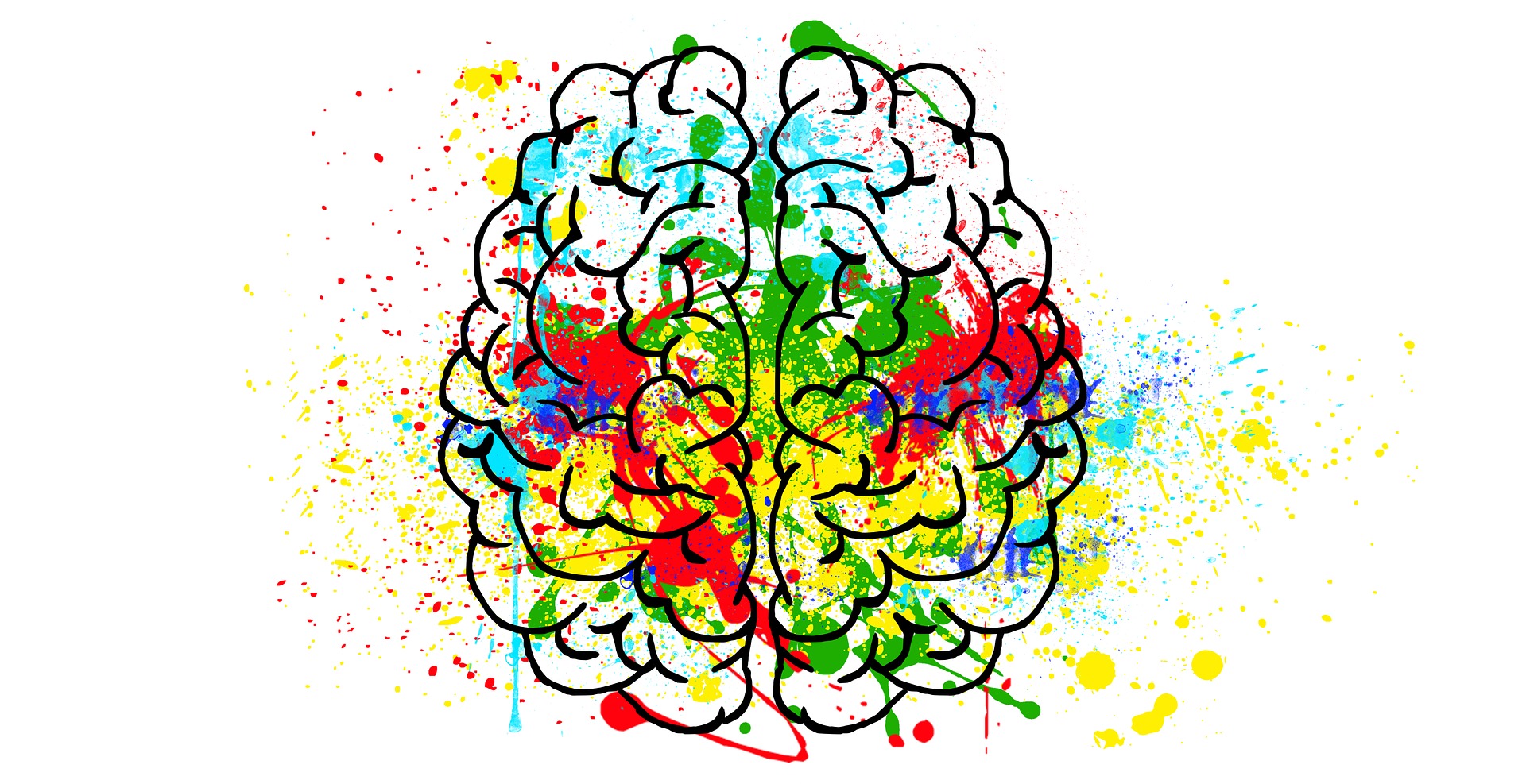 Ilustración de cerebro con colores