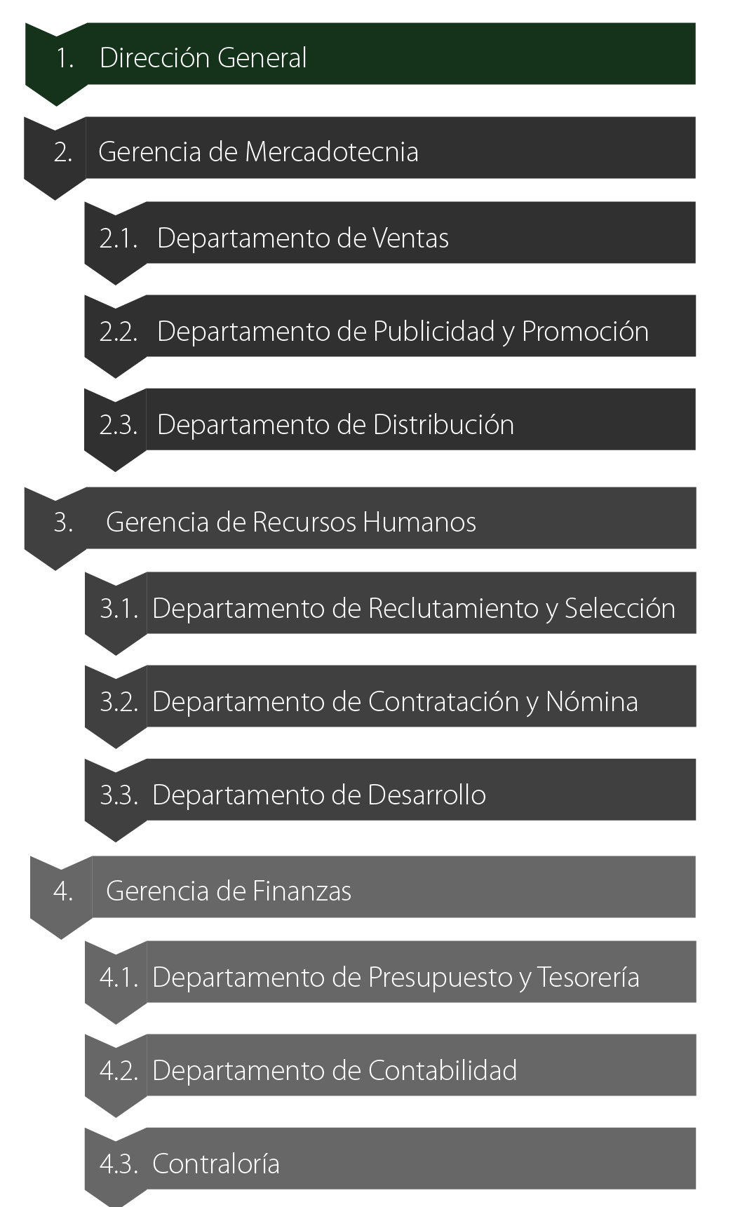 Ejemplo de estructura orgánica