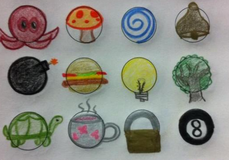 dibujos en círculos representando creatividad